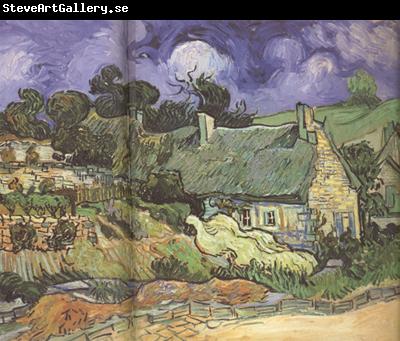 Vincent Van Gogh Thatched Cottages in Cordeville (nn04)